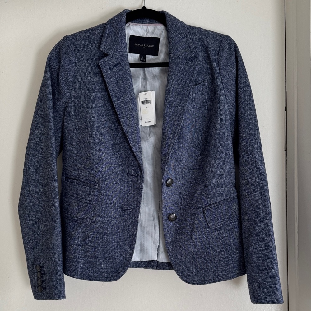 Banana Republic Charcoal Blue Blazer